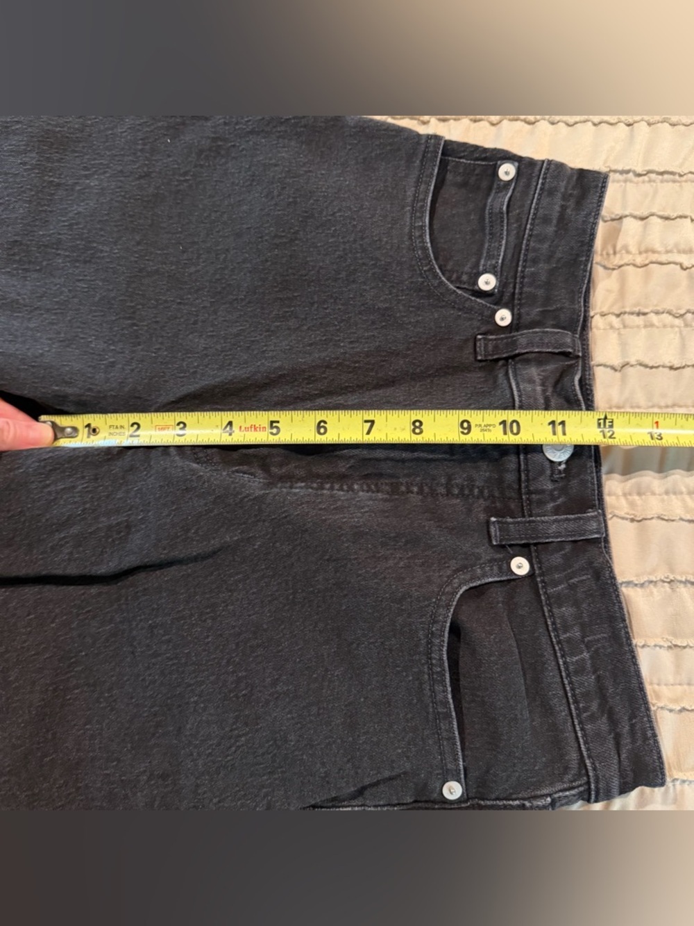 Madewell The ‘90s Straight Jean Belmere Black Wash 27 NM186 Stretch High Rise - Picture 8 of 9
